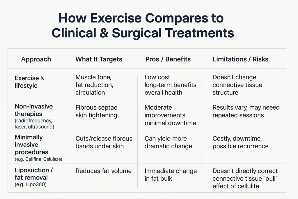 Sculpting Your Bum: Can Toning Exercises Really Reduce Cellulite? 2 How exercise compares to treatments from Lipo 360 Harwich